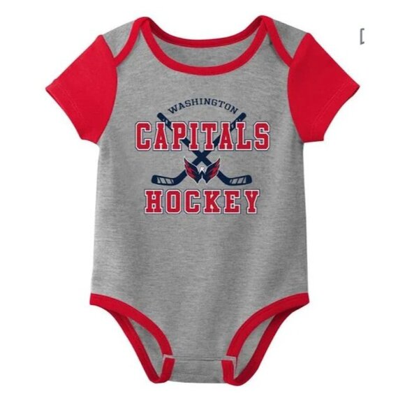 Washington Capitals Baby Boy 3pk Game Winner Onesies 12 Months - Picture 4 of 9